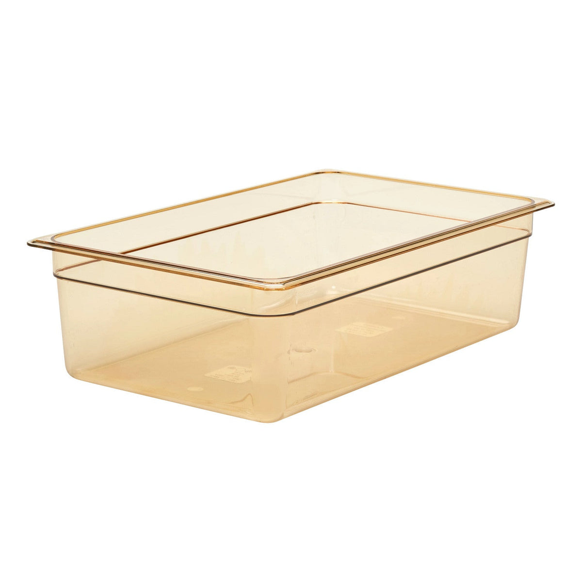 Cambro 16HP150 H-Pan Full Size High Heat Food Pan, 6" Deep, 20.6 qt. - Amber