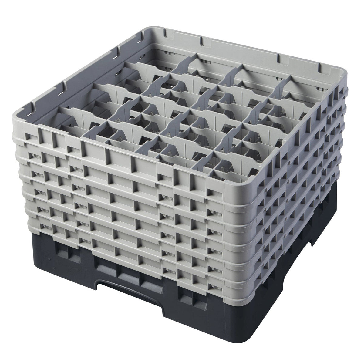 Cambro 16S1114110 Camrack Full Size Glass Rack, 11 3/4" Max Glass Height - Black