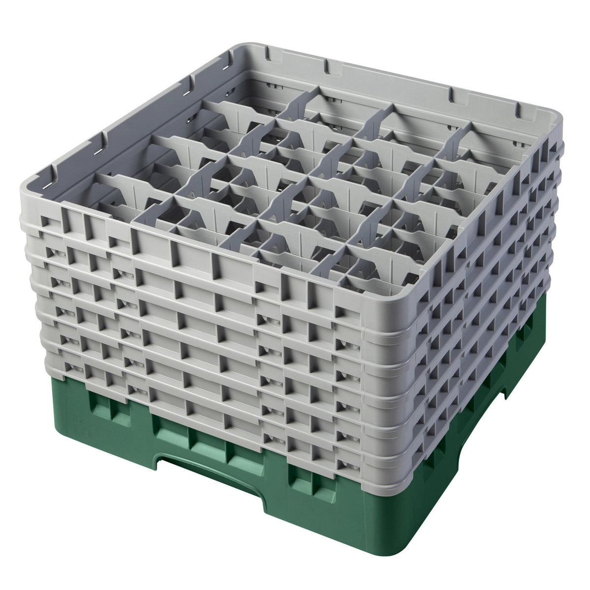 Cambro 16S1114119 Camrack Full Size Glass Rack, 11 3/4" Max Glass Height - Sherwood Green