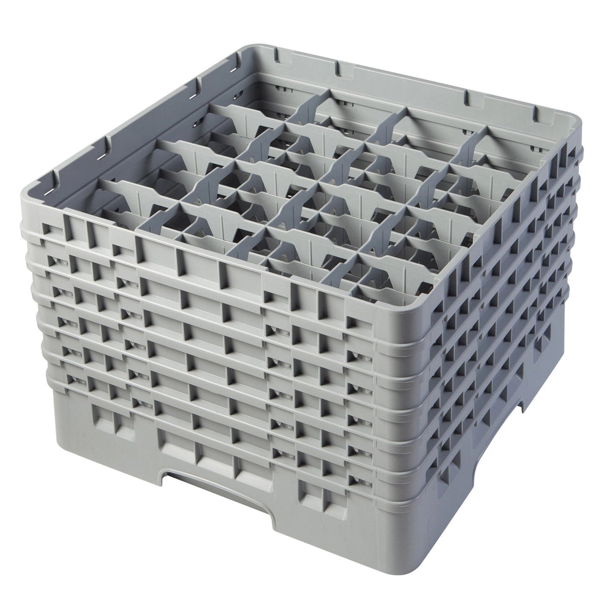 Cambro 16S1114151 Camrack Full Size Glass Rack, 11 3/4" Max Glass Height - Soft Gray