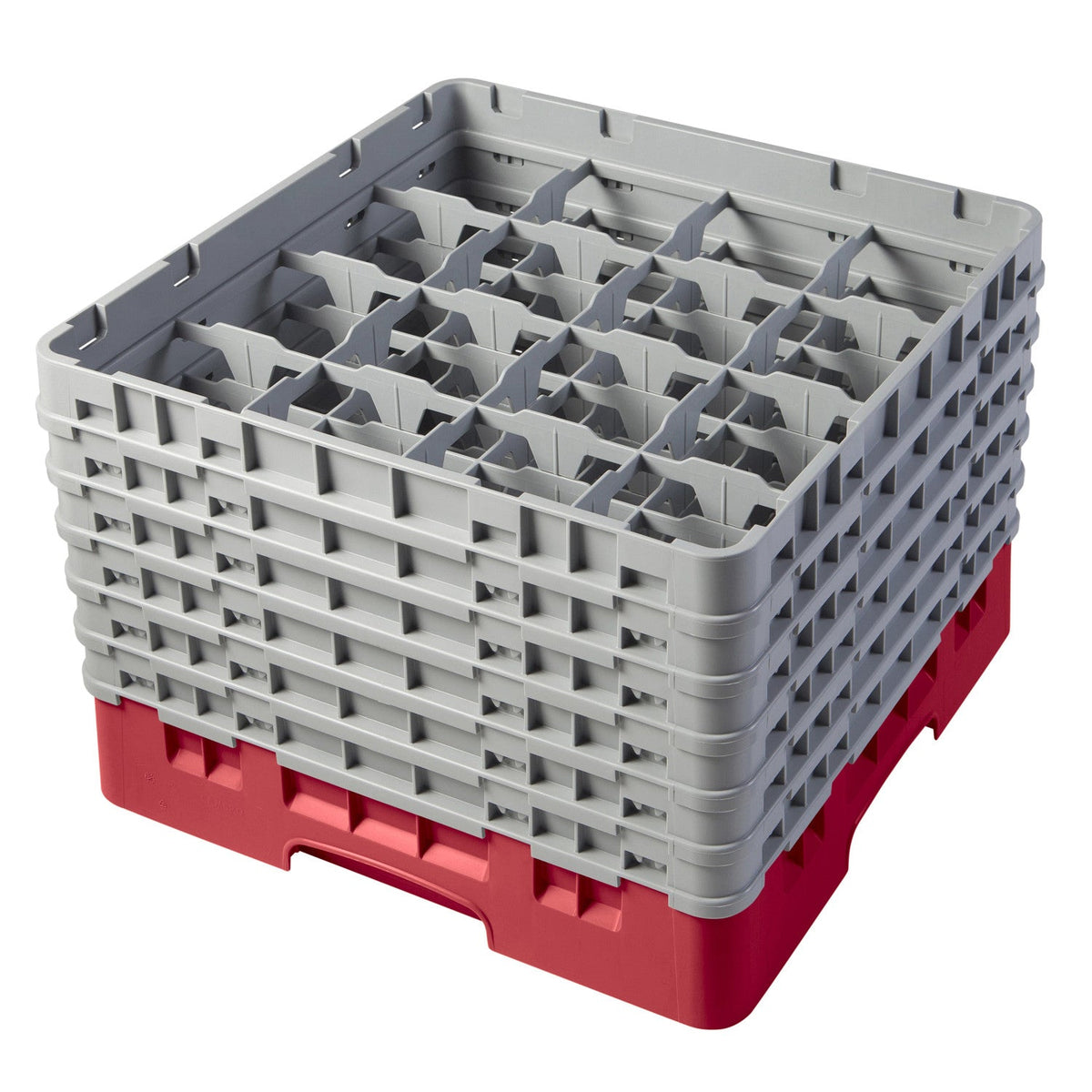 Cambro 16S1114163 Camrack Full Size Glass Rack, 11 3/4" Max Glass Height - Red