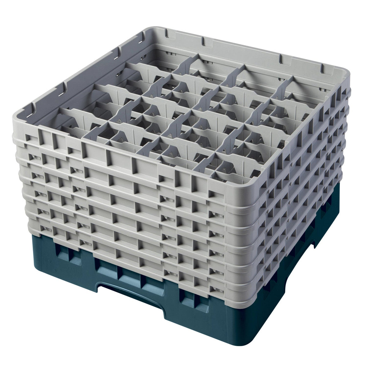 Cambro 16S1114414 Camrack Full Size Glass Rack, 11 3/4" Max Glass Height - Teal