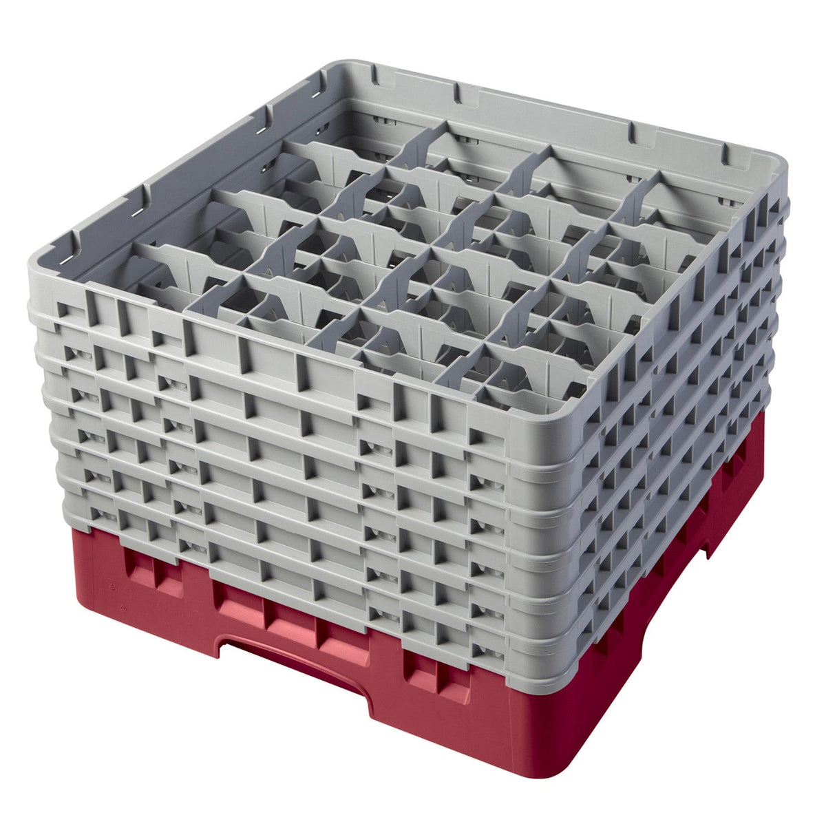 Cambro 16S1114416 Camrack Full Size Glass Rack, 11 3/4" Max Glass Height - Cranberry