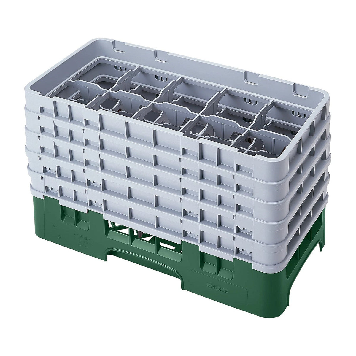 Cambro 17HS958119 Camrack Half Size Glass Rack, 10 1/8" Max Glass Height - Sherwood Green