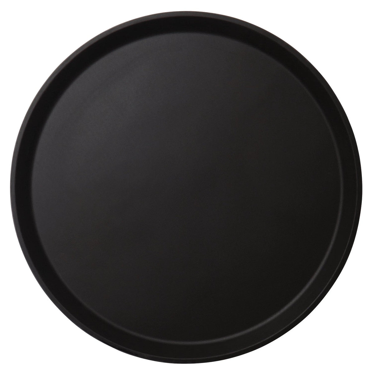 Cambro 1800CT110 Camtread Non-Skid Serving Tray, Round, 18" Diameter - Black