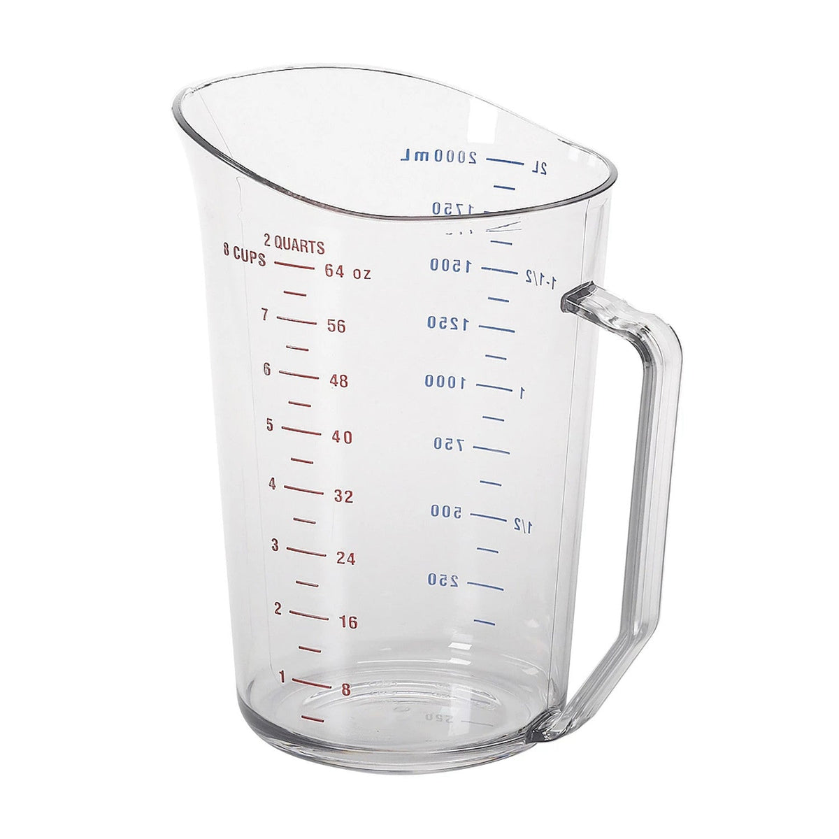 Cambro 200MCCW135 Camwear Polycarbonate Measuring Cup, 2 Quart - Clear