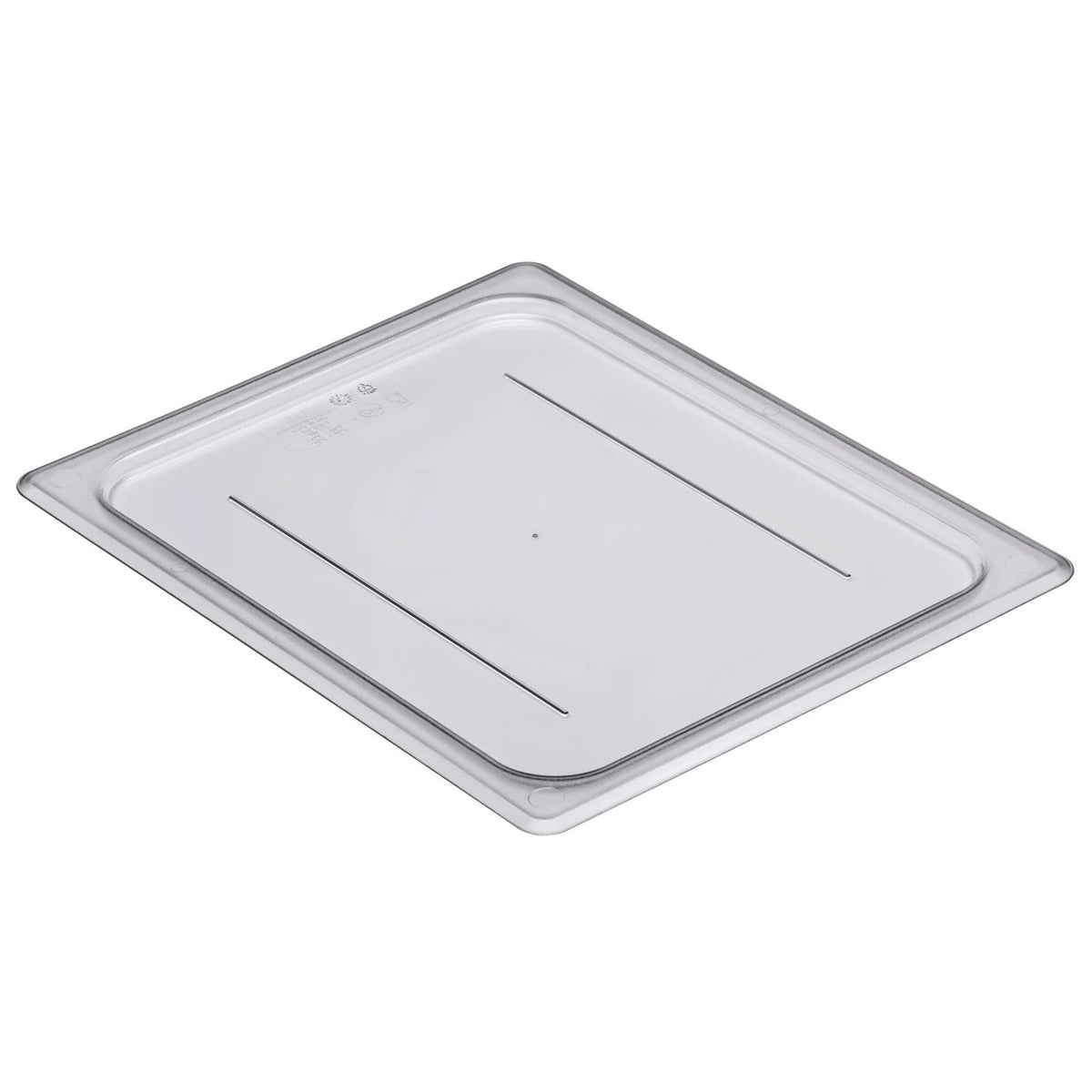 Cambro 20CWC135 Camwear Half Size Food Pan Flat Cover, 12 3/4" x 10 7/16" - Clear
