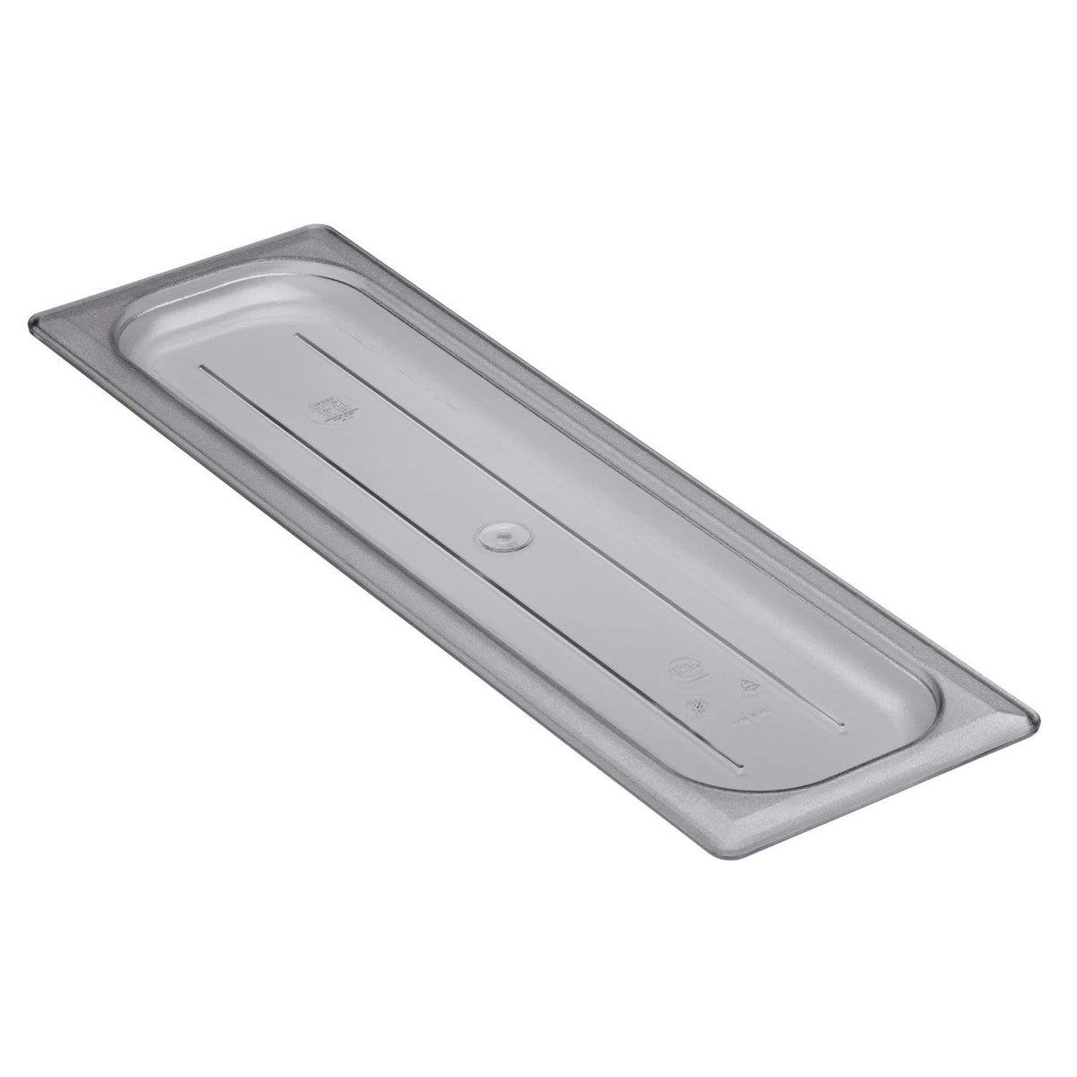 Cambro 20LPCWC135 Camwear Half Size Long Food Pan Flat Cover, 20 7/8" x 6 3/8" - Clear