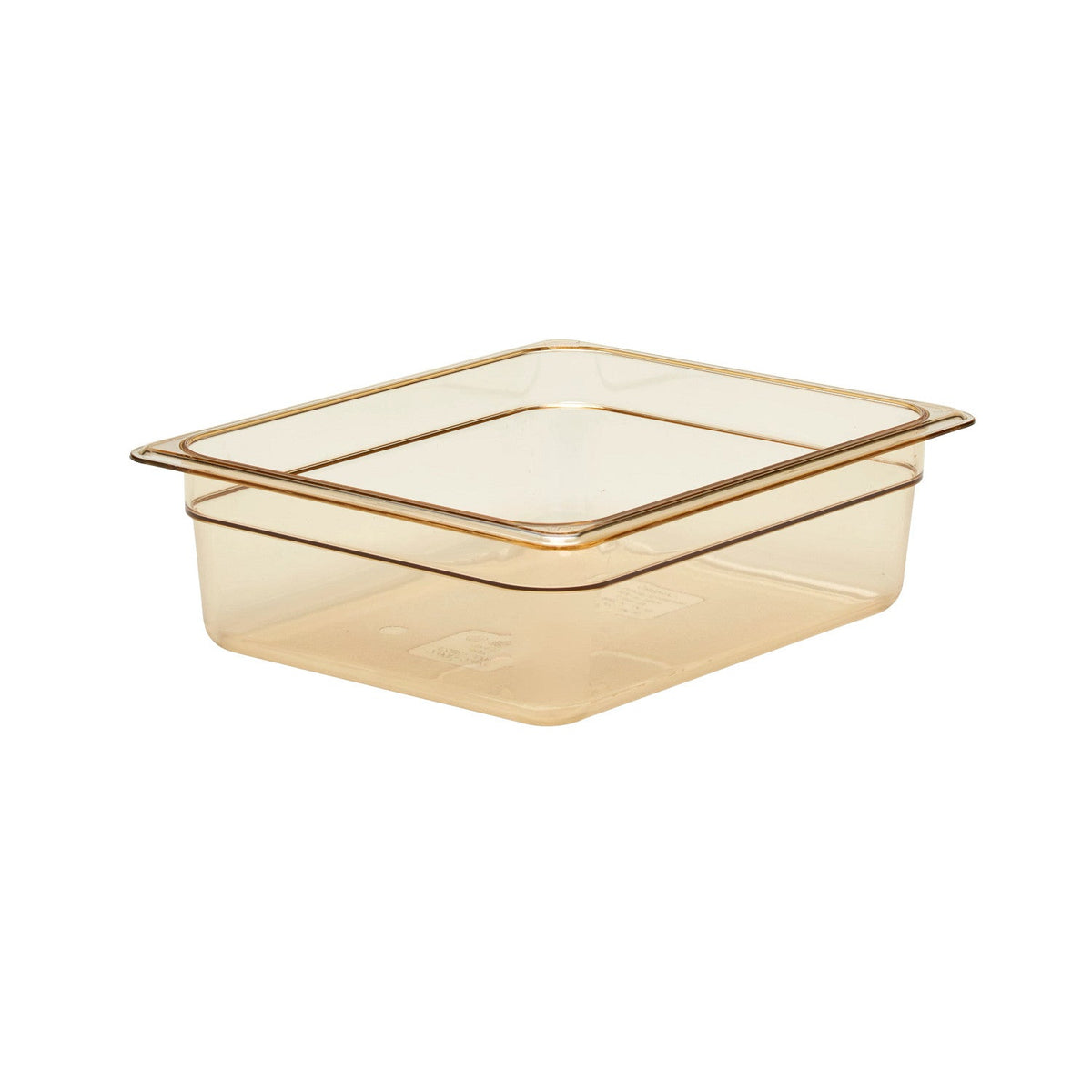 Cambro 24HP150 H-Pan Half Size High Heat Food Pan, 4" Deep, 6.3 qt. - Amber