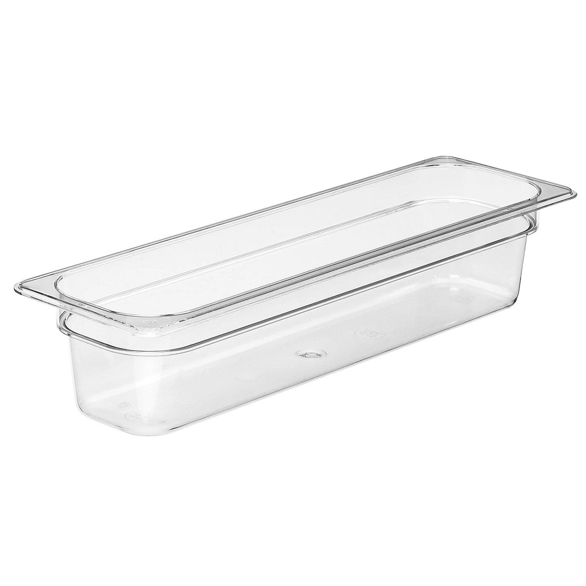 Cambro 24LPCW135 Camwear Half Size Long Food Pan, 4" Deep, 5.3 qt. - Clear