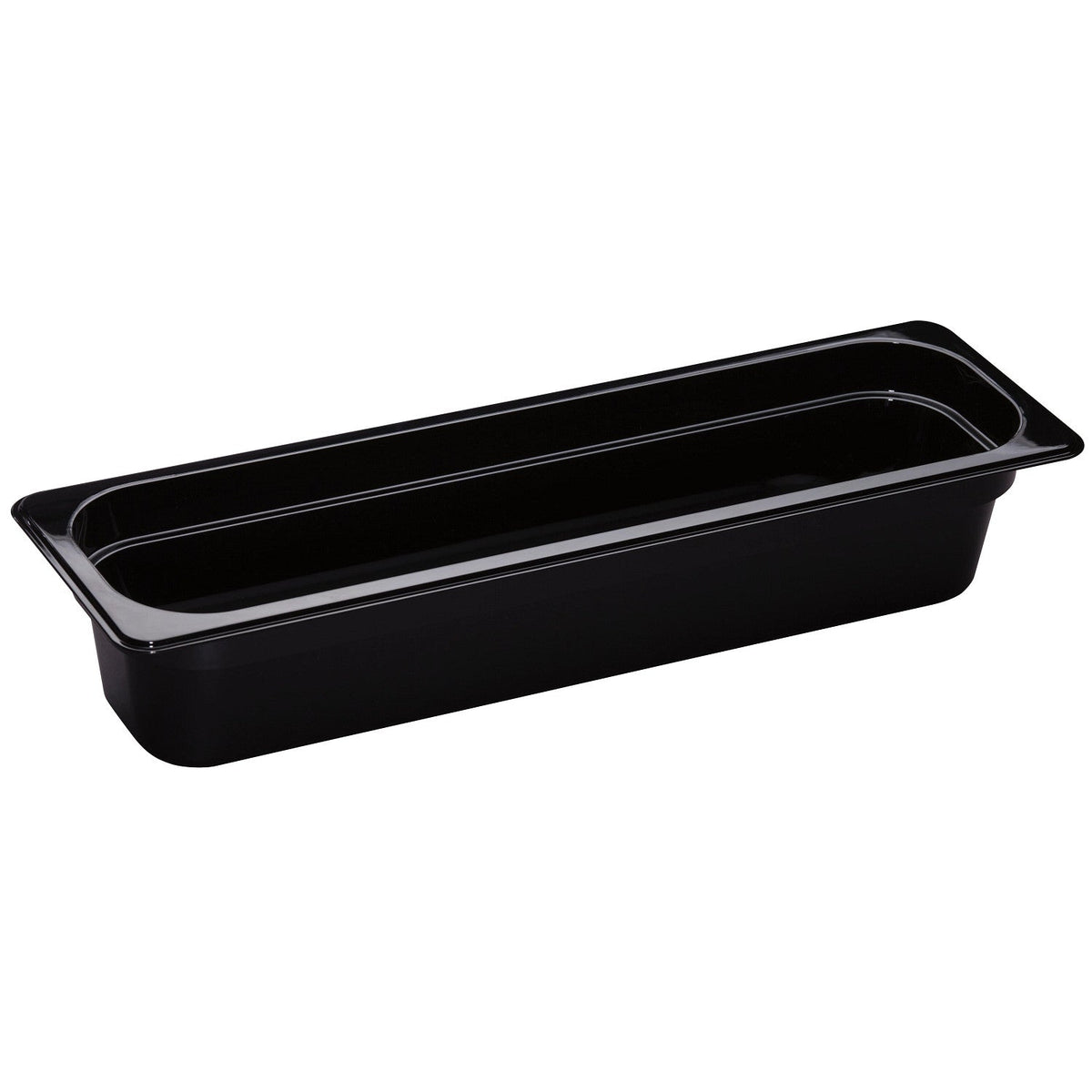 Cambro 24LPHP110 H-Pan Half Size Long High Heat Food Pan, 4" Deep, 5.3 qt. - Black