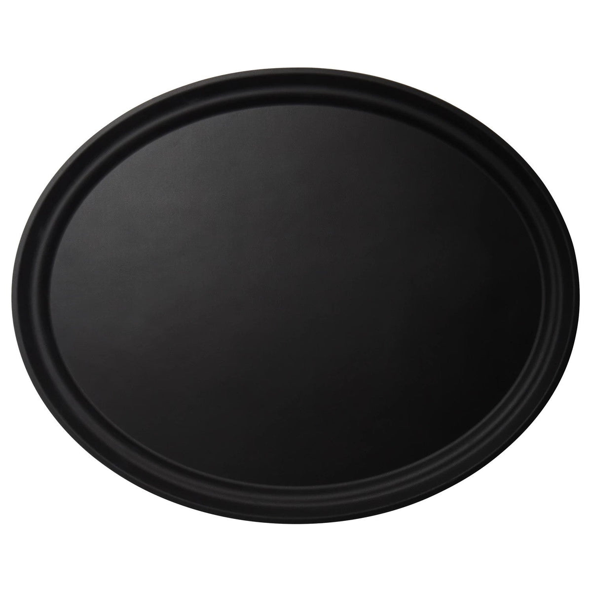 Cambro 2500CT110 Camtread Oval Non-Skid Serving Tray, 23 1/8" x 19 1/4" - Black