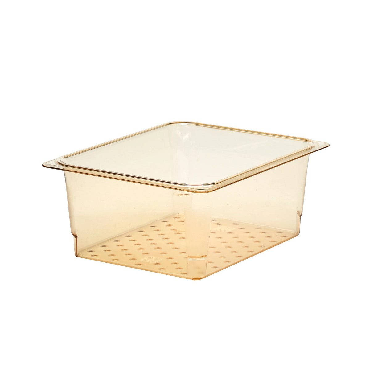 Cambro 25CLRHP150 H-Pan High Heat Half Size Colander Pan, 5" Deep - Amber