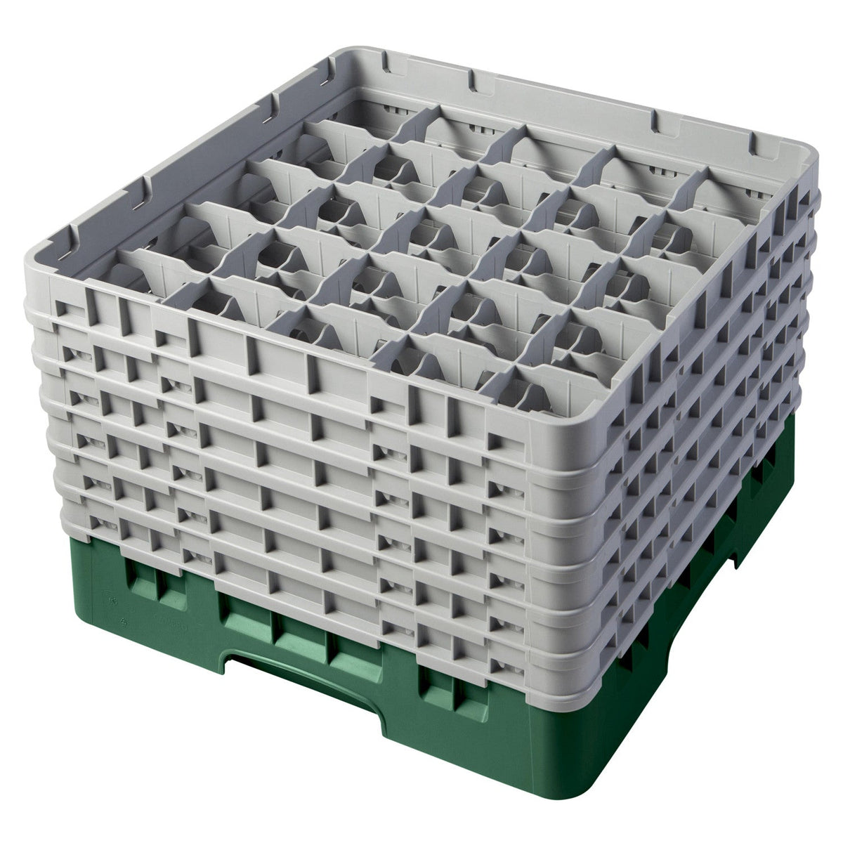 Cambro 25S1114119 Camrack Full Size Glass Rack, 11 3/4" Max Glass Height - Sherwood Green