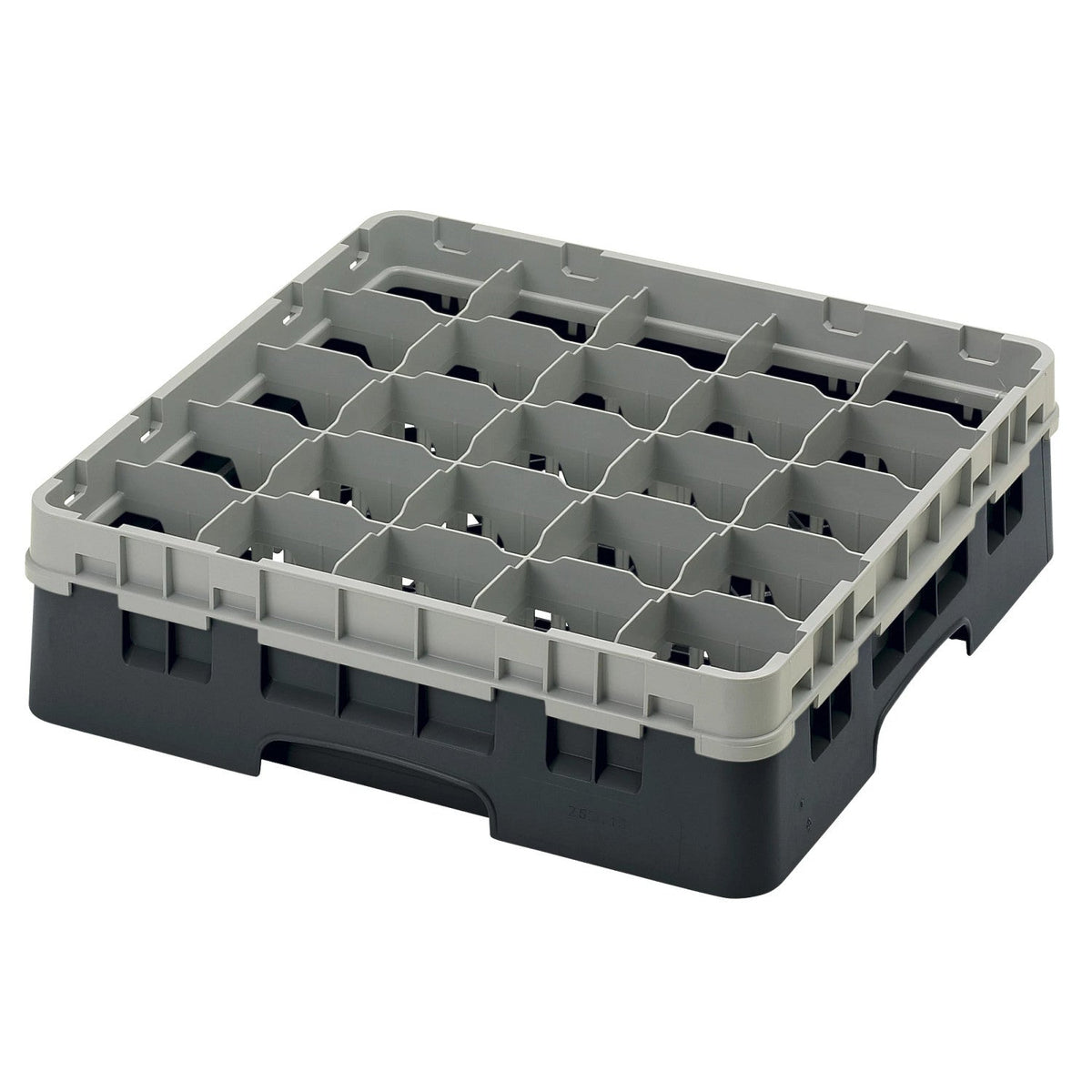 Cambro 25S418110 Camrack Full Size Glass Rack, 4 1/2" Max Glass Height - Black