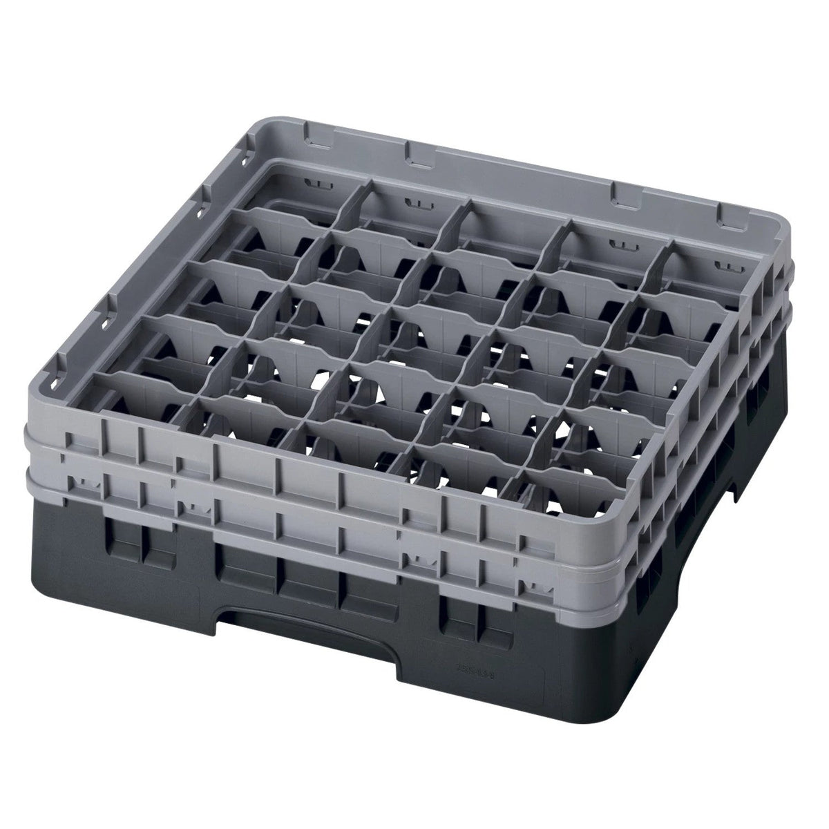 Cambro 25S434110 Camrack Full Size Glass Rack, 5 1/4" Max Glass Height - Black