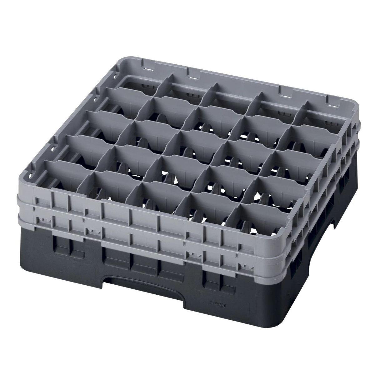 Cambro 25S534110 Camrack Full Size Glass Rack, 6 1/8" Max Glass Height - Black
