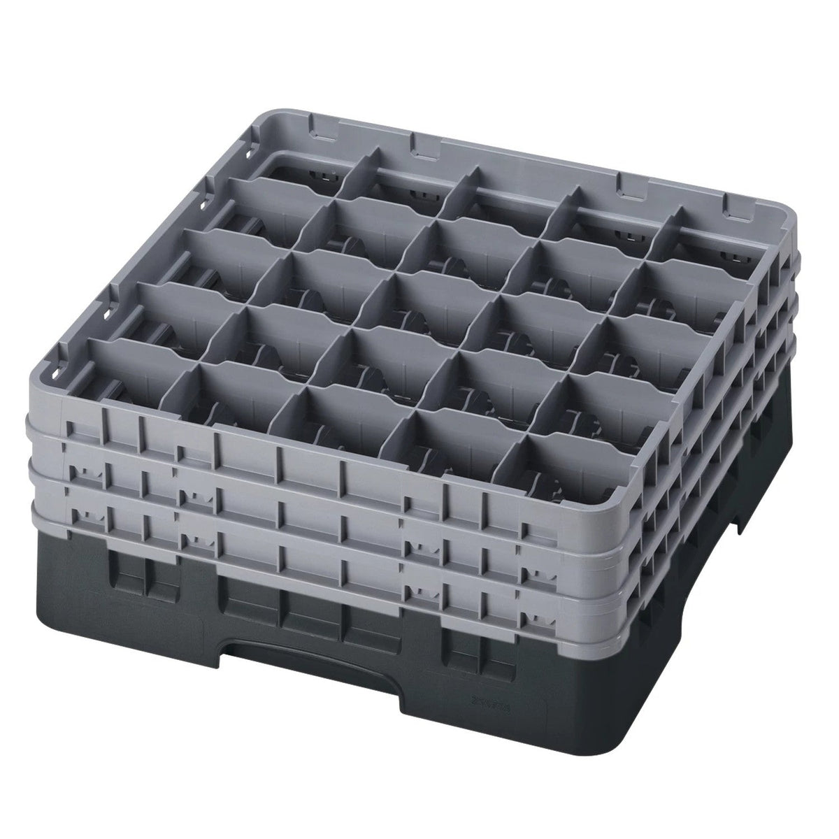 Cambro 25S738110 Camrack Full Size Glass Rack, 7 3/4" Max Glass Height - Black