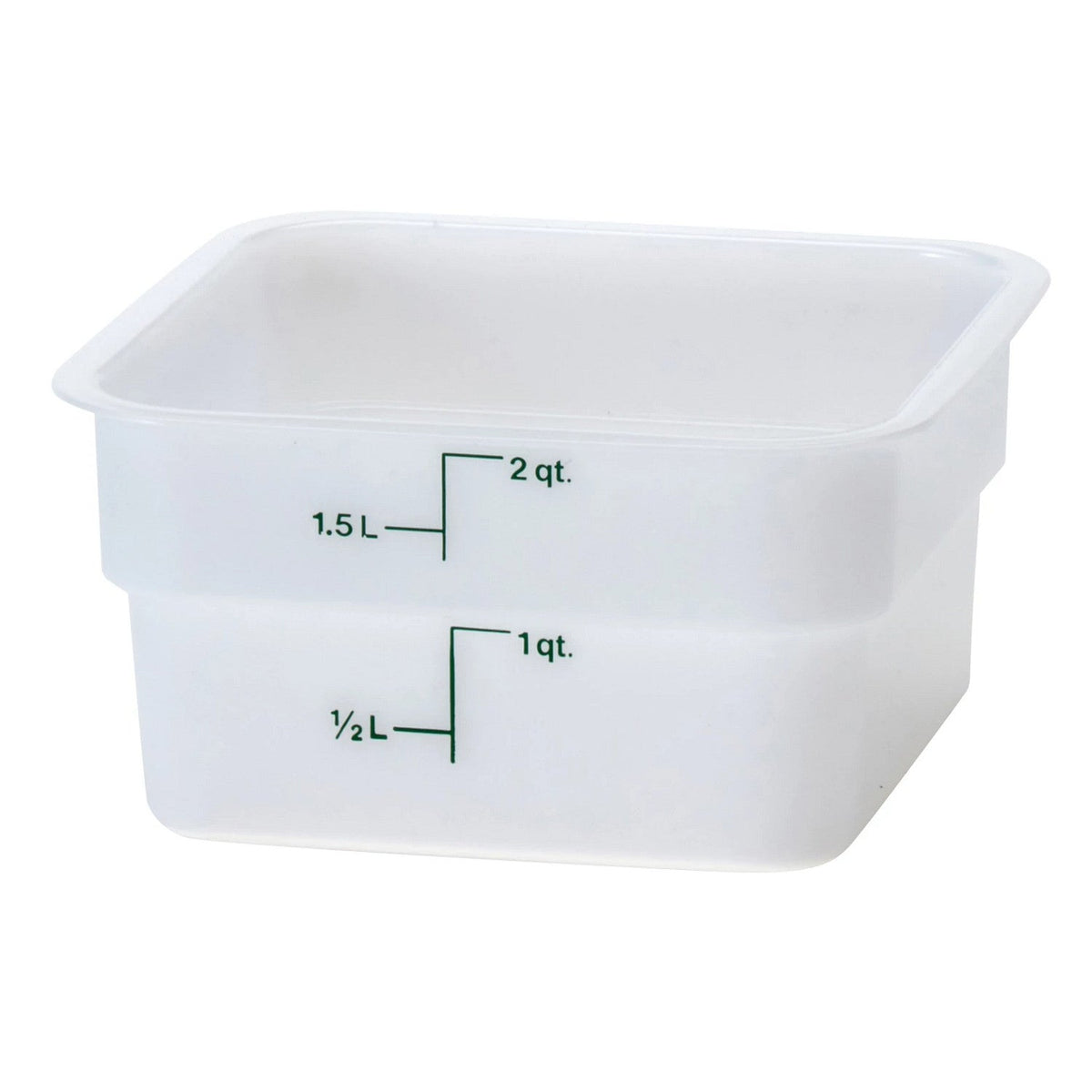 Cambro 2SFSP148 CamSquares Classic Poly Food Storage Container, 2 qt. - White