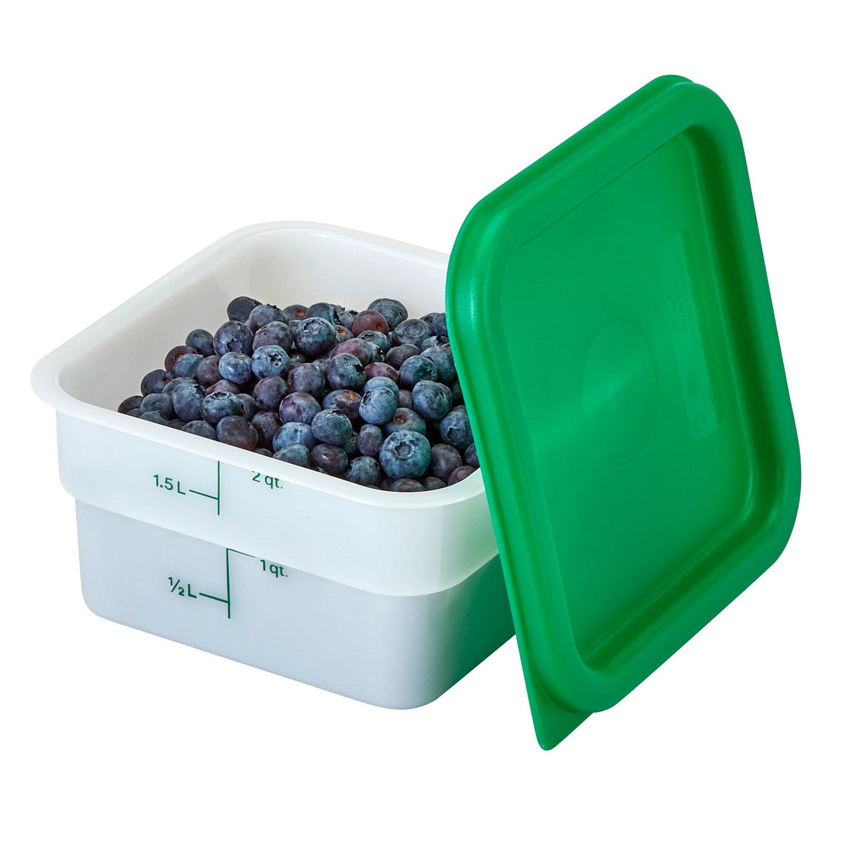 Cambro 2SFSP148 CamSquares Classic Poly Food Storage Container, 2 qt. - White