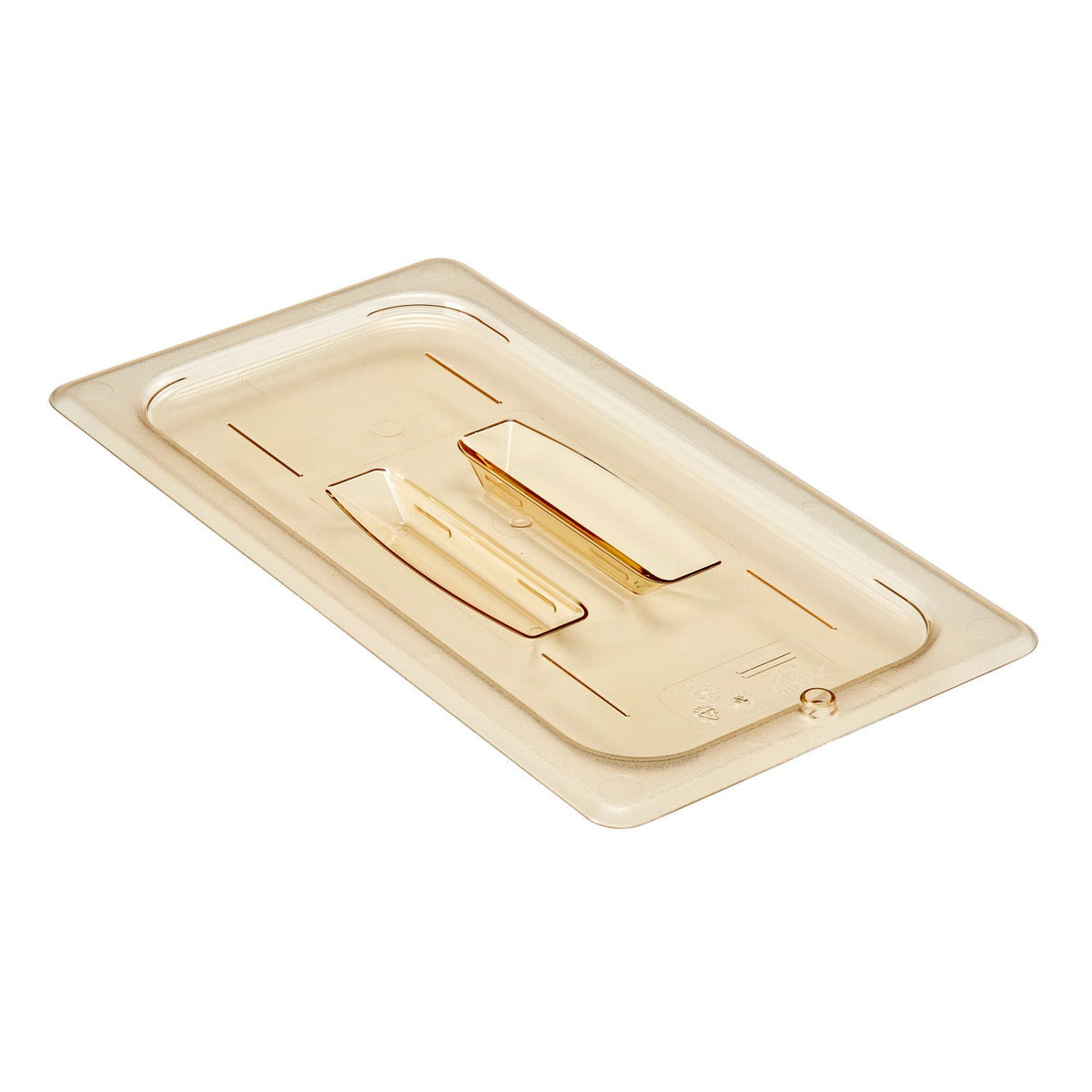 Cambro 30HPCH150 H-Pan High Heat Cover w/ Handle, Third Size Food Pan Lid - Amber