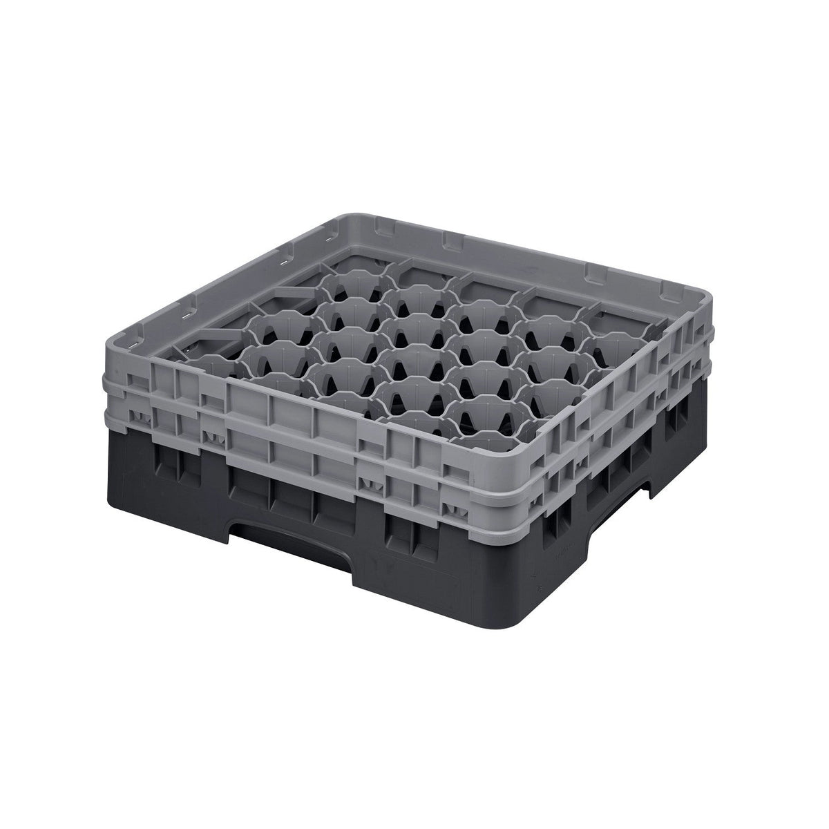 Cambro 30S434110 Camrack Full Size Glass Rack, 5 1/4" Max Glass Height - Black
