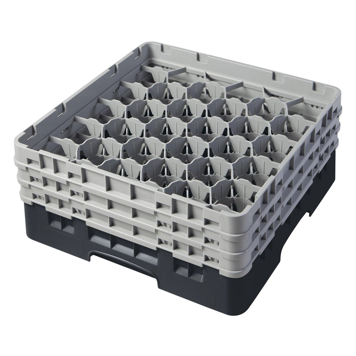 Cambro 30S638110 Camrack Full Size Glass Rack, 6 7/8" Max Glass Height - Black