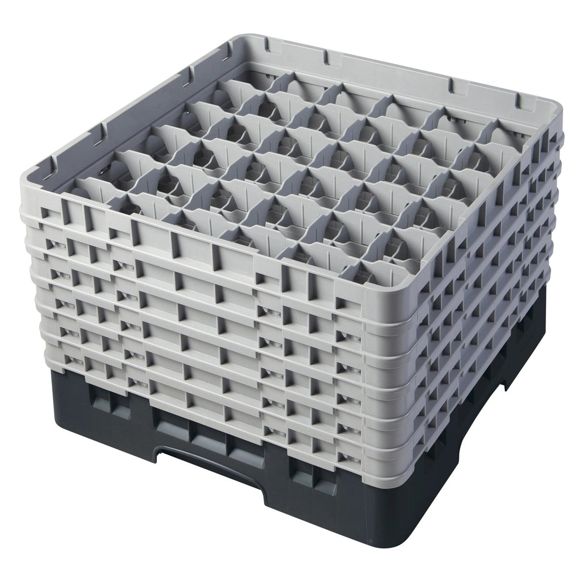 Cambro 36S1114110 Camrack Full Size Glass Rack, 11 3/4" Max Glass Height - Black