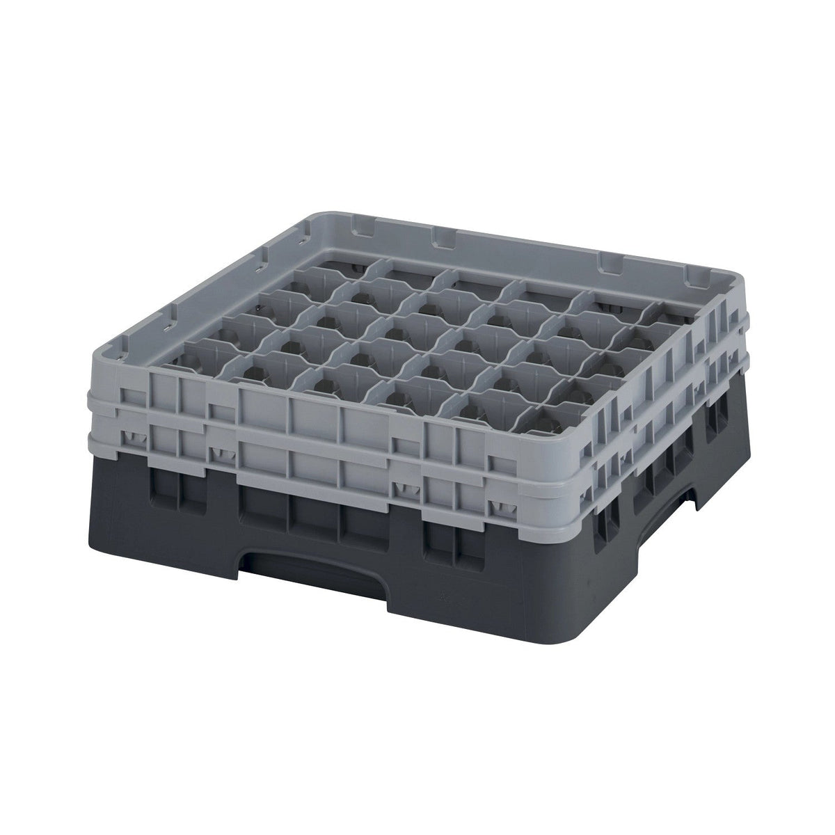 Cambro 36S434110 Camrack Full Size Glass Rack, 5 1/4" Max Glass Height - Black