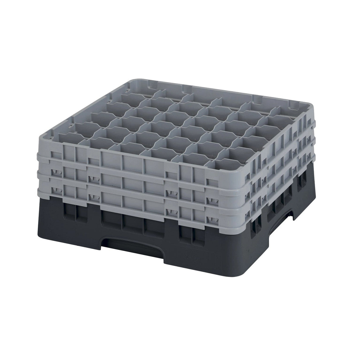 Cambro 36S738110 Camrack Full Size Glass Rack, 7 3/4" Max Glass Height - Black