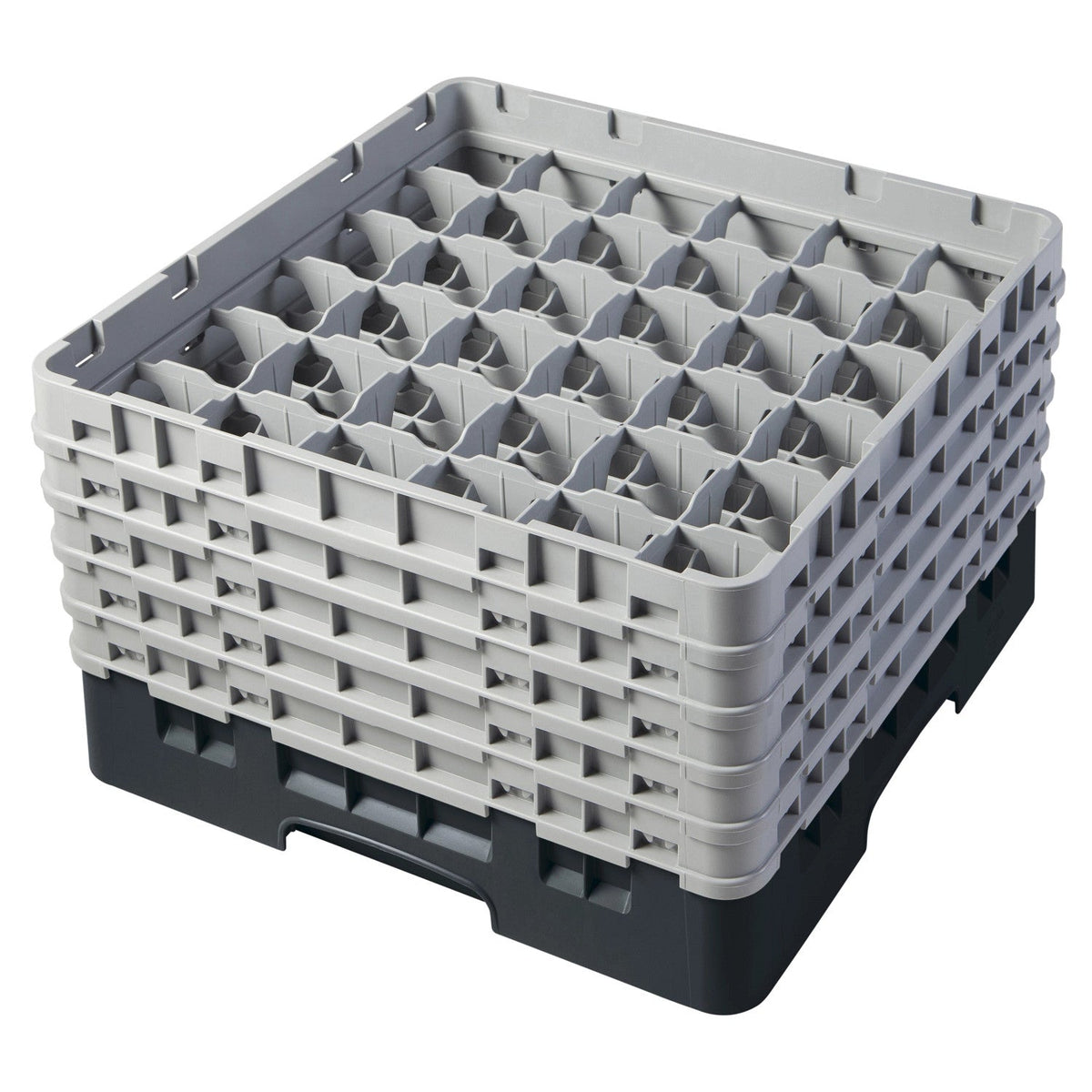 Cambro 36S958110 Camrack Full Size Glass Rack, 10 1/8" Max Glass Height - Black