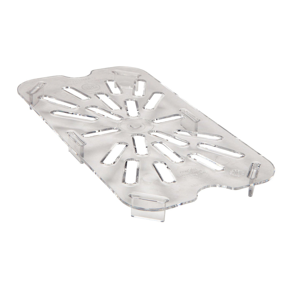 Cambro 40CWD135 Camwear Food Pan Drain Shelf, Quarter Size - GN 1/4 - Clear