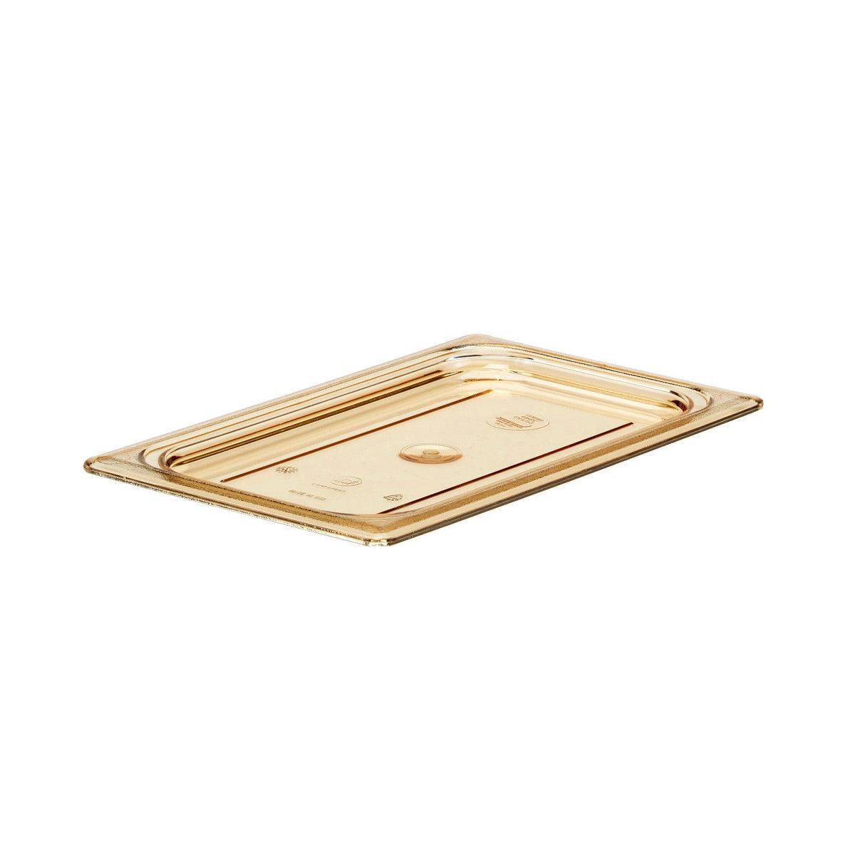 Cambro 40HPC150 H-Pan High Heat Flat Cover, Fourth Size Food Pan Lid - Amber