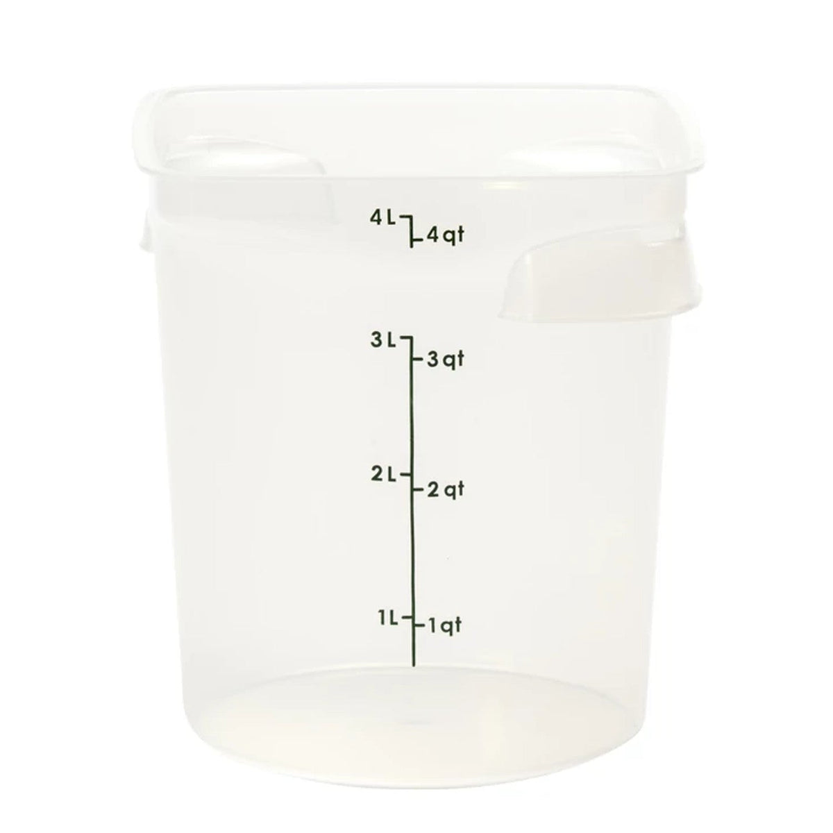 Cambro 4RFSPROPP190 FreshPro CamRounds Round Food Storage Container, 4 qt., Translucent - Translucent