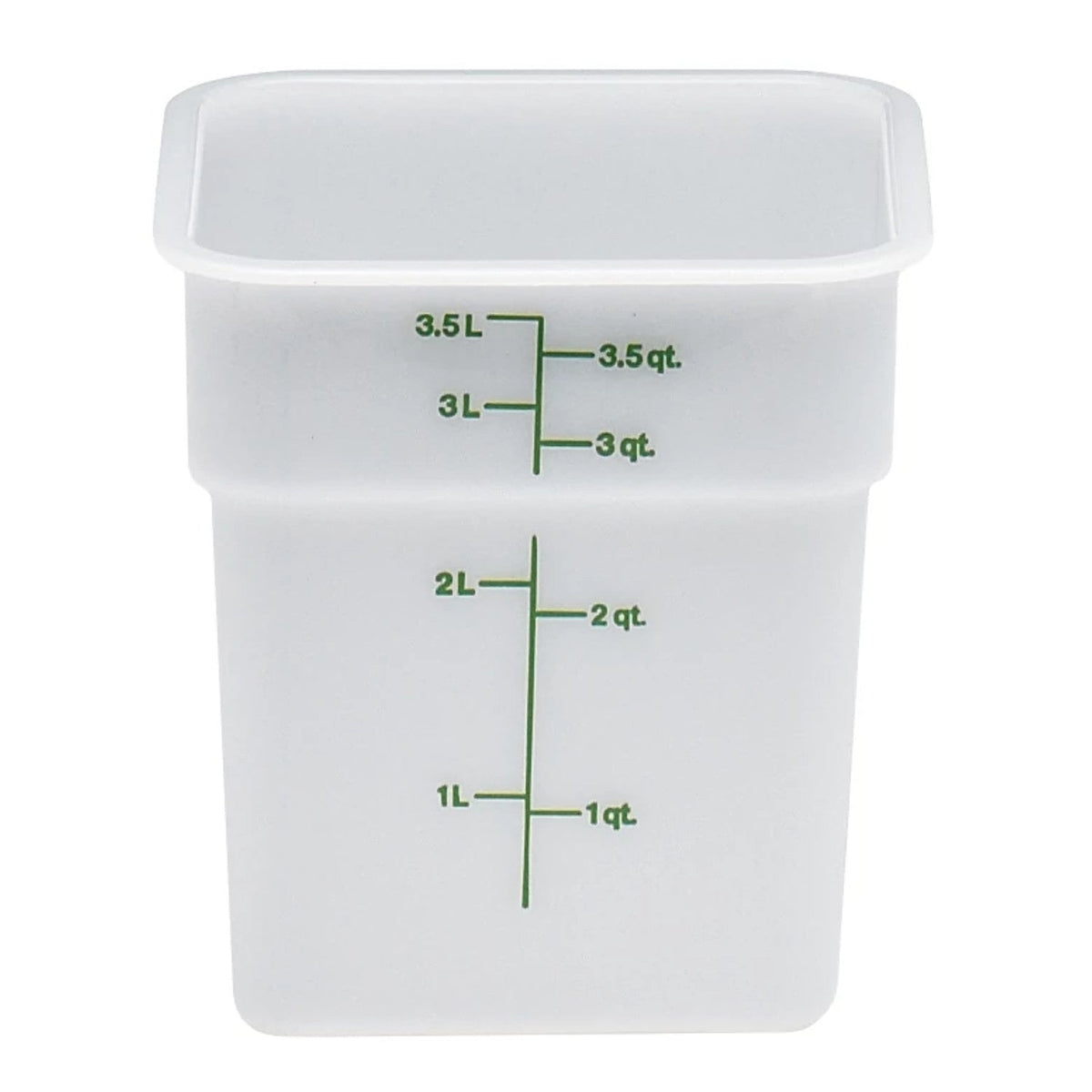 Cambro 4SFSP148 CamSquares Classic Poly Food Storage Container, 4 qt. - White