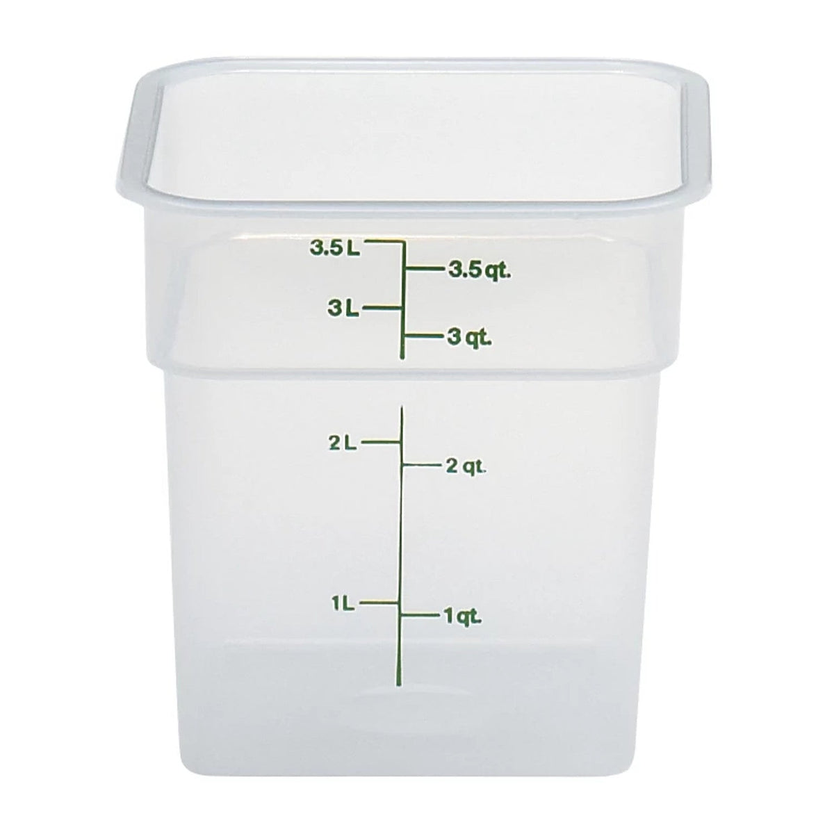 Cambro 4SFSPP190 CamSquares Classic Translucent Food Storage Container, 4 qt. - Translucent