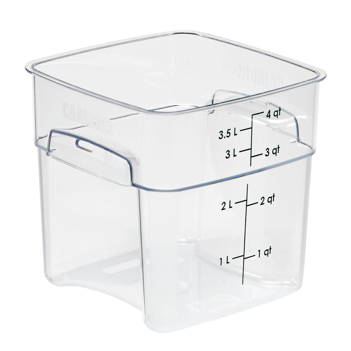 Cambro 4SFSPROCW135 FreshPro CamSquares Camwear Food Storage Container, 4 qt., Clear - Clear