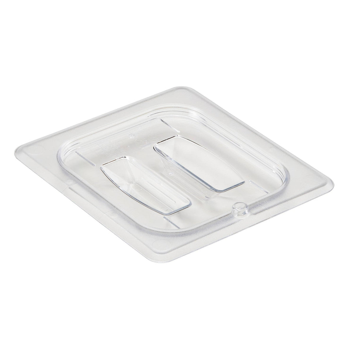 Cambro 60CWCH135 Camwear Sixth Size Food Pan Cover w/Handle, 6 15/16" x 6 3/8" - Clear