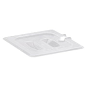 Cambro 60PPCHN190 Translucent Sixth Size Food Pan Notched Cover w/Handle - Translucent