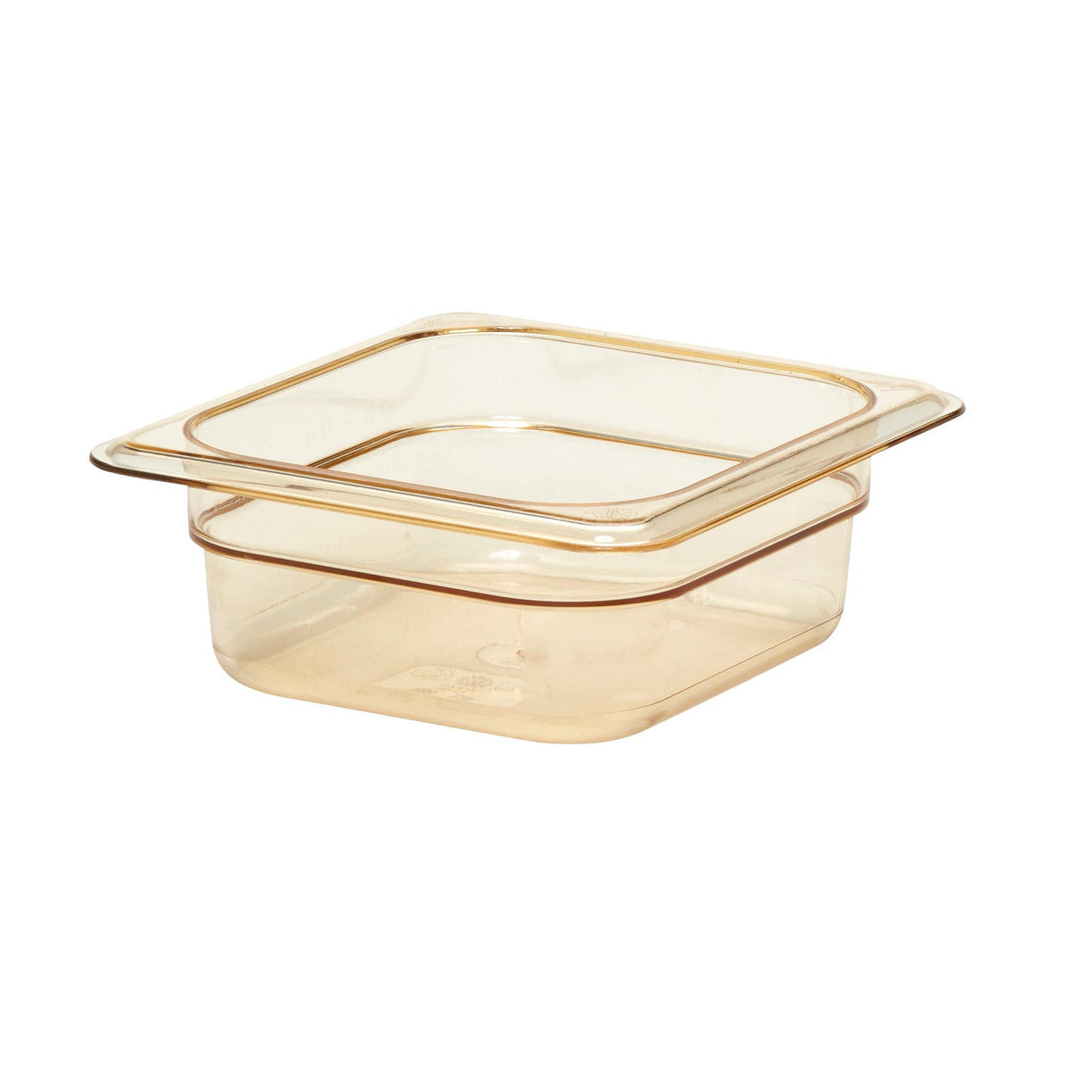 Cambro 62HP150 H-Pan One Sixth Size High Heat Food Pan, 2 1/2" Deep, 1.1 qt. - Amber