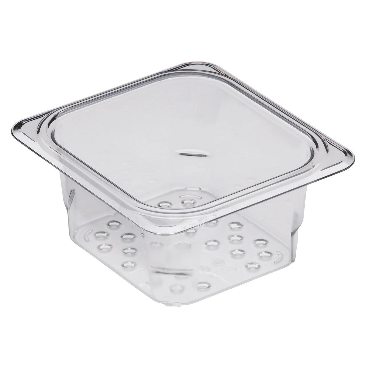 Cambro 63CLRCW135 Camwear Sixth Size Colander Food Pan, 3" Deep - Clear