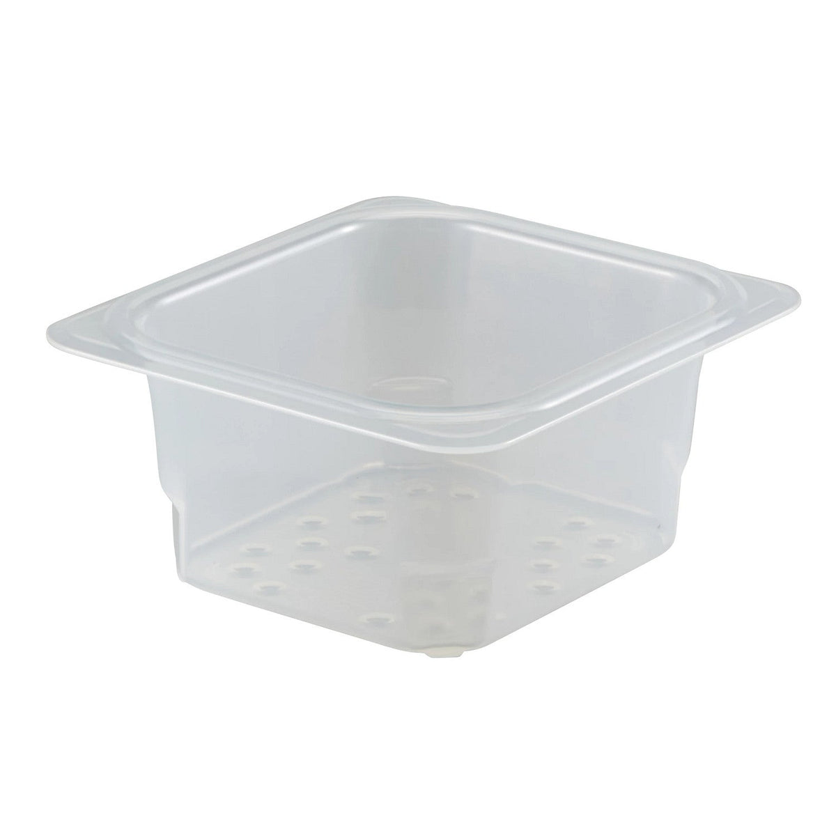Cambro 63CLRPP190 Translucent Sixth Size Colander Food Pan, 3" Deep - Translucent