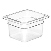 Cambro 64CW135 Camwear Sixth Size Food Pan, 4" Deep, 1.6 qt. - Clear