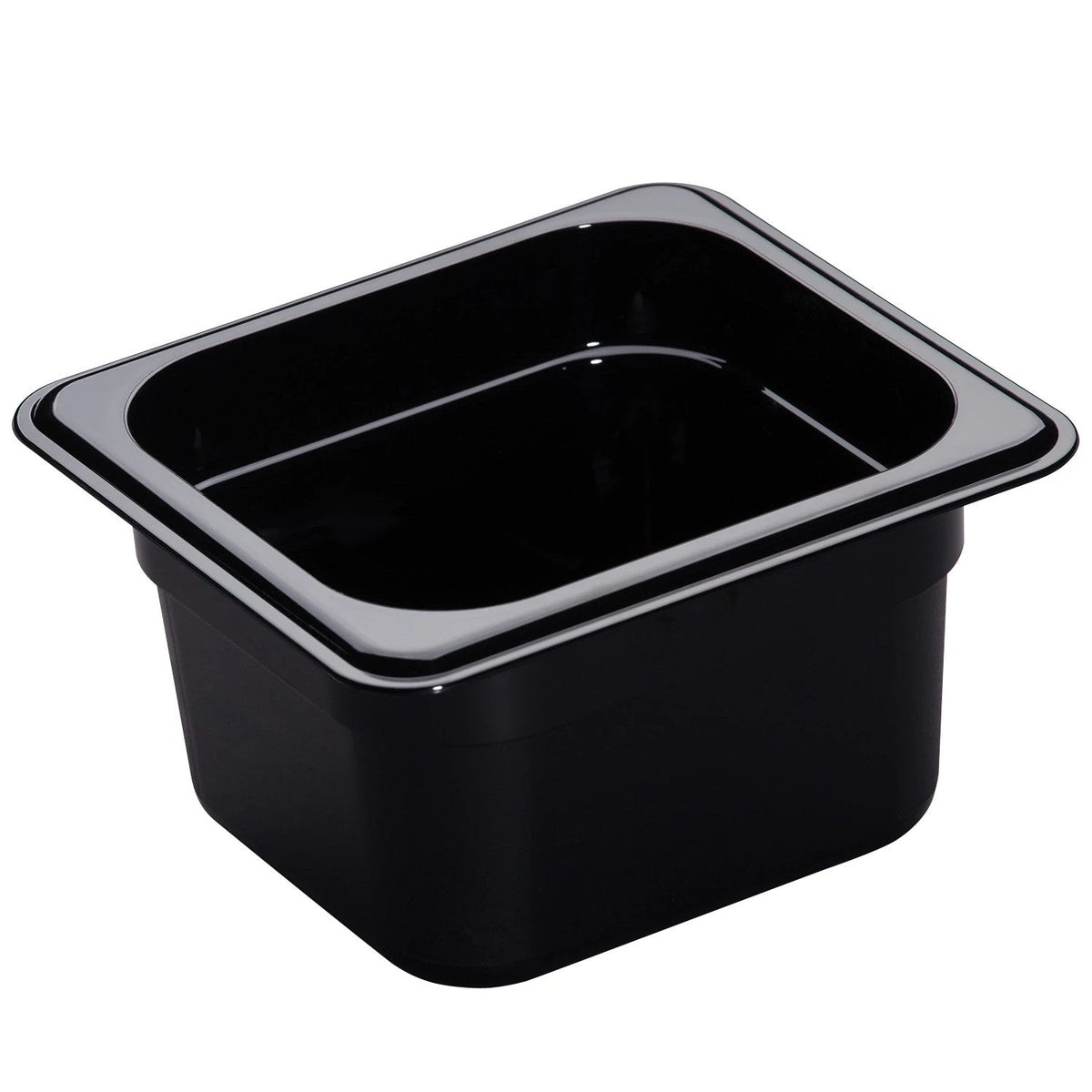Cambro 64HP110 H-Pan One Sixth Size High Heat Food Pan, 4" Deep, 1.6 qt. - Black