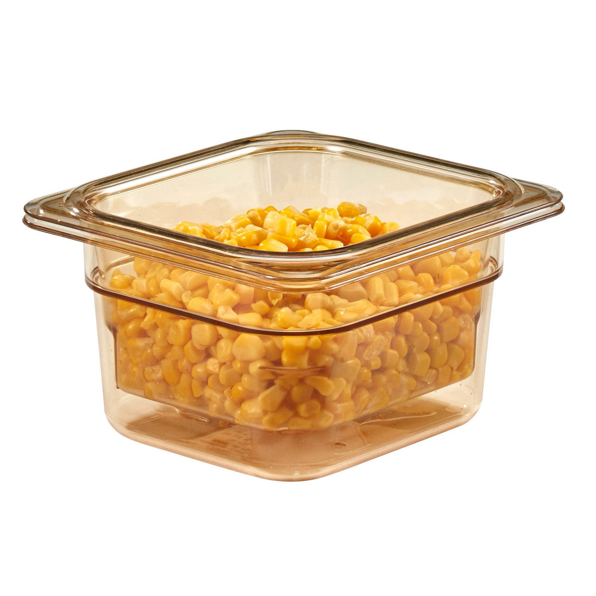Cambro 64HP150 H-Pan One Sixth Size High Heat Food Pan, 4" Deep, 1.6 qt. - Amber
