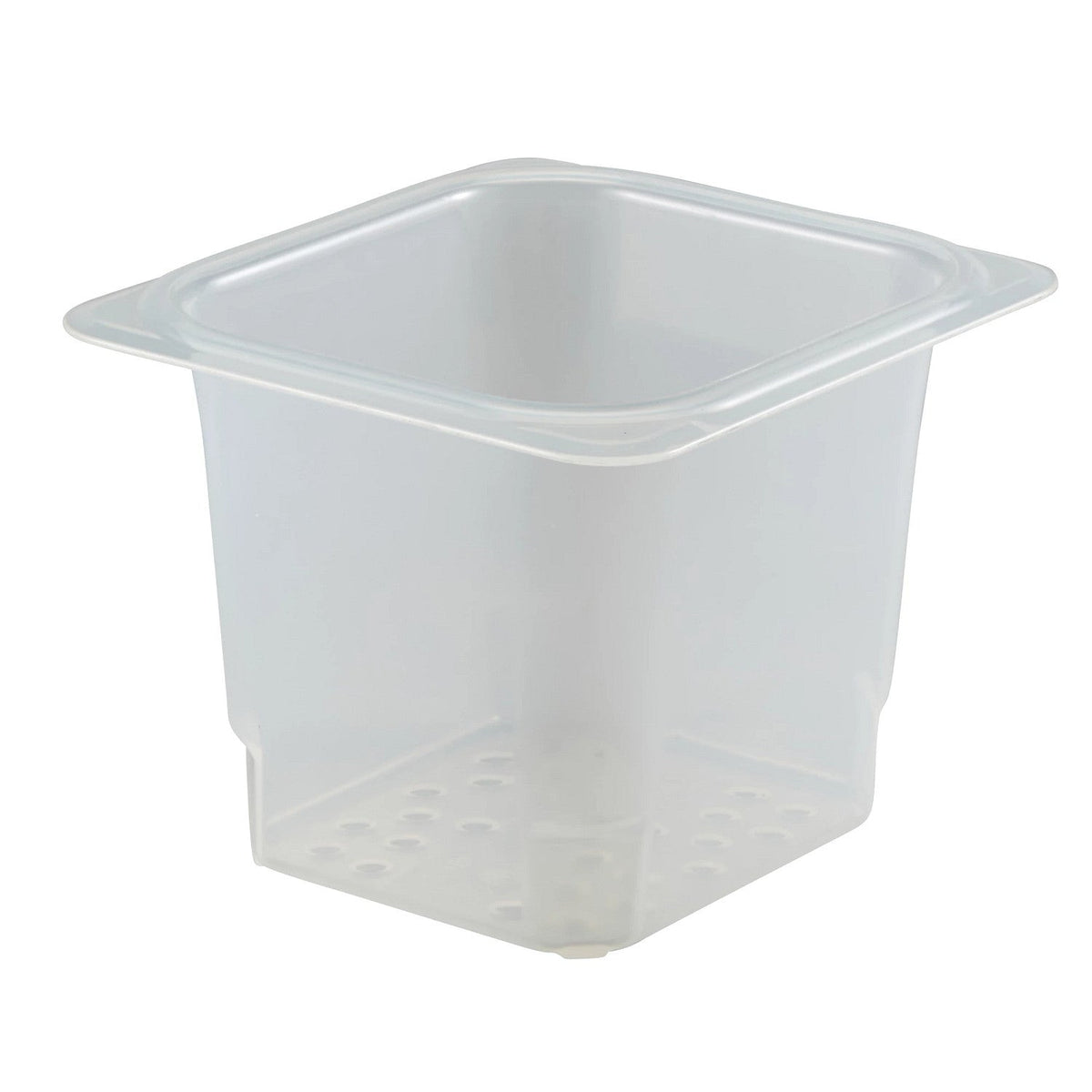 Cambro 65CLRPP190 Translucent Sixth Size Colander Food Pan, 5" Deep - Translucent