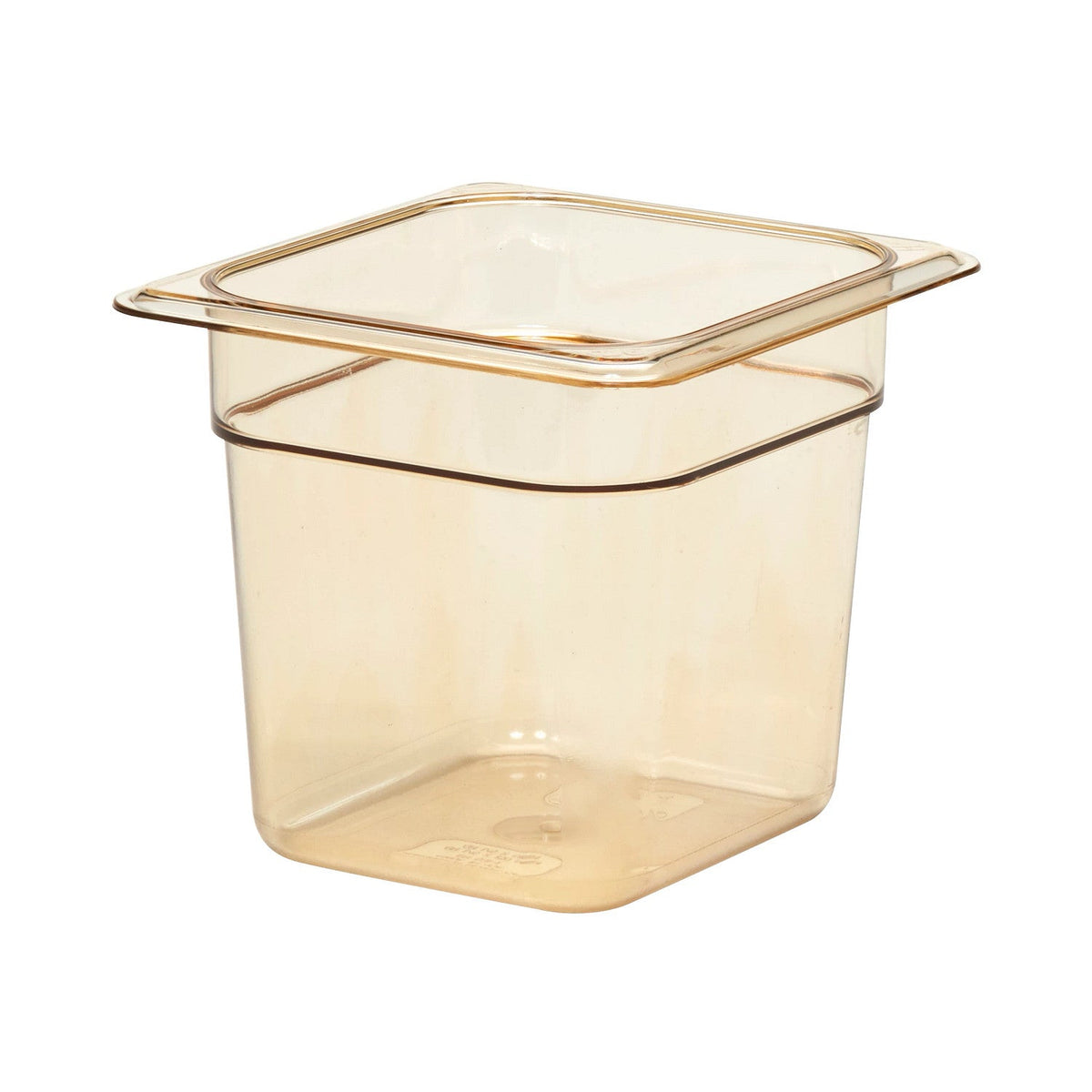 Cambro 66HP150 H-Pan One Sixth Size High Heat Food Pan, 6" Deep, 2.4 qt. - Amber