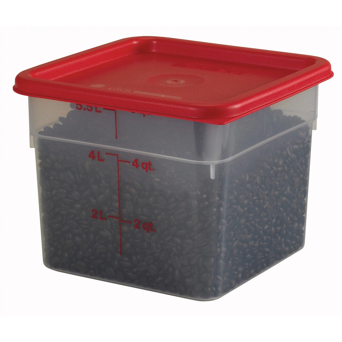 Cambro 6SFSPP190 CamSquares Classic Translucent Food Storage Container, 6 qt. - Translucent