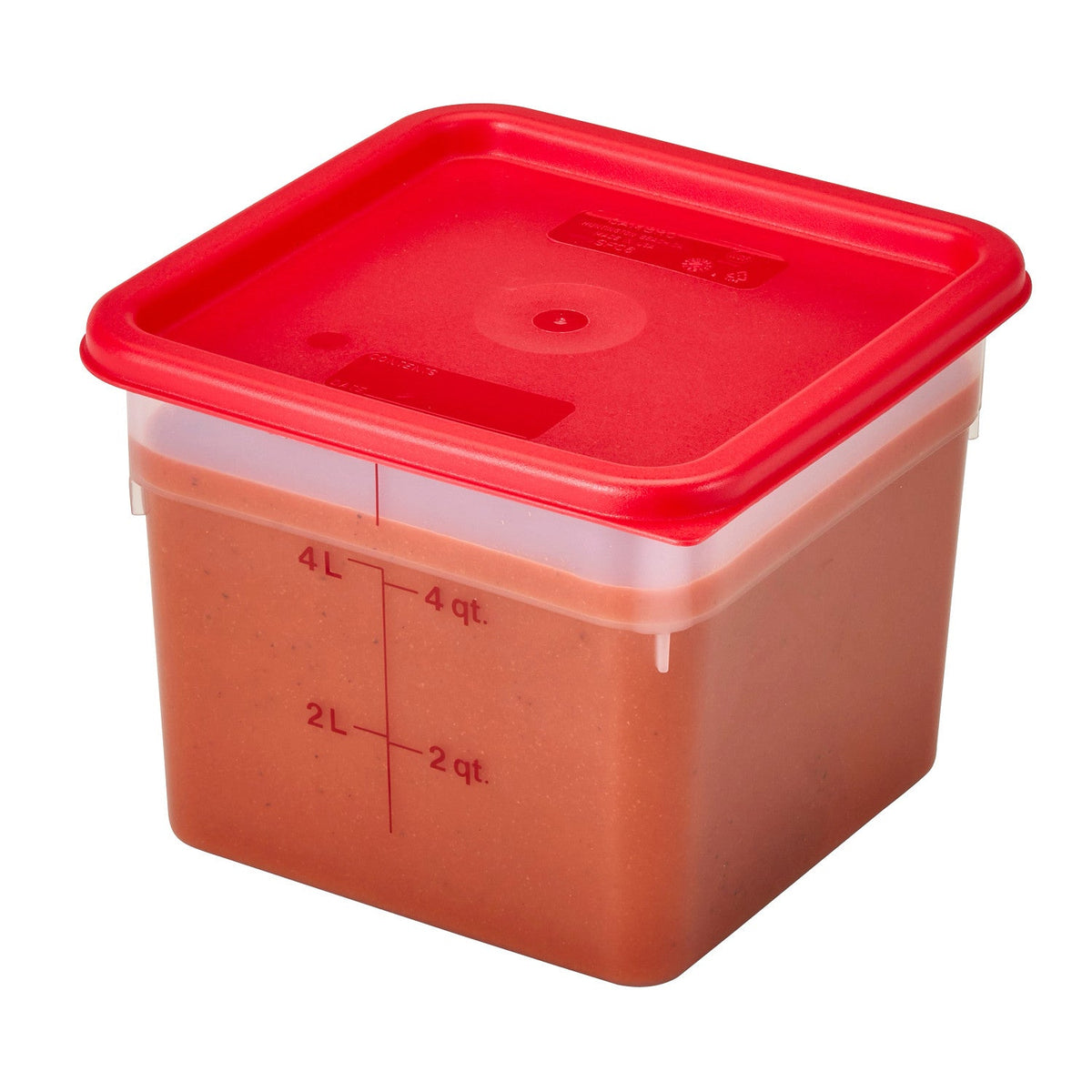 Cambro 6SFSPP190 CamSquares Classic Translucent Food Storage Container, 6 qt. - Translucent
