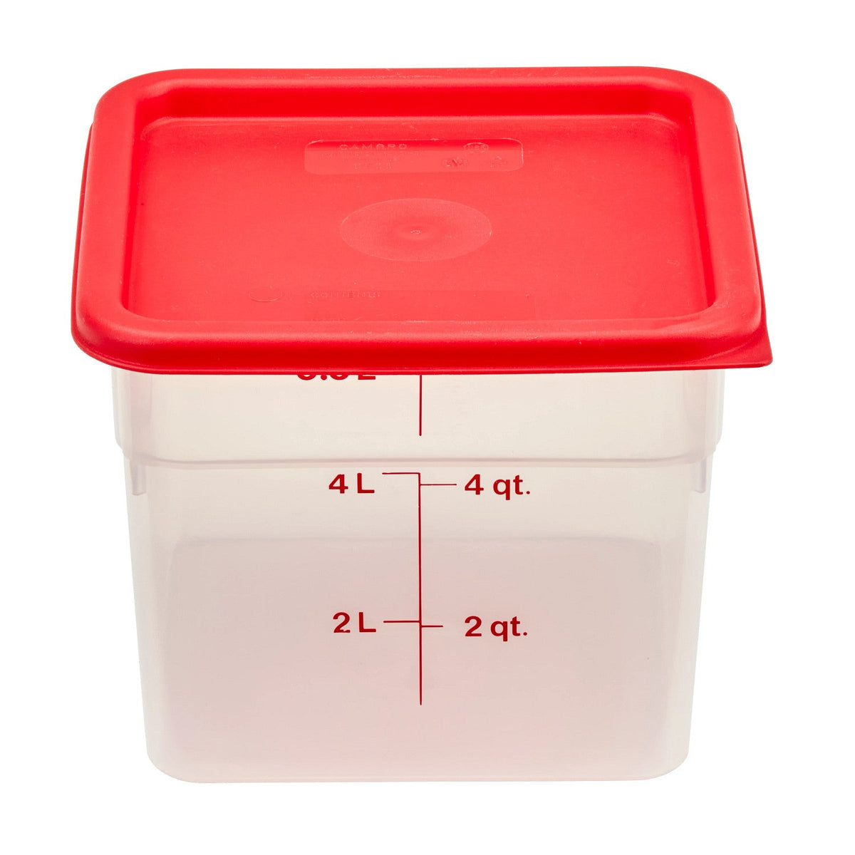 Cambro 6SFSPP190 CamSquares Classic Translucent Food Storage Container, 6 qt. - Translucent